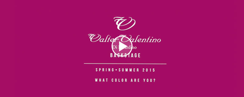 walter valentino di Berardino - collezione primavera estate 2015 video backstage